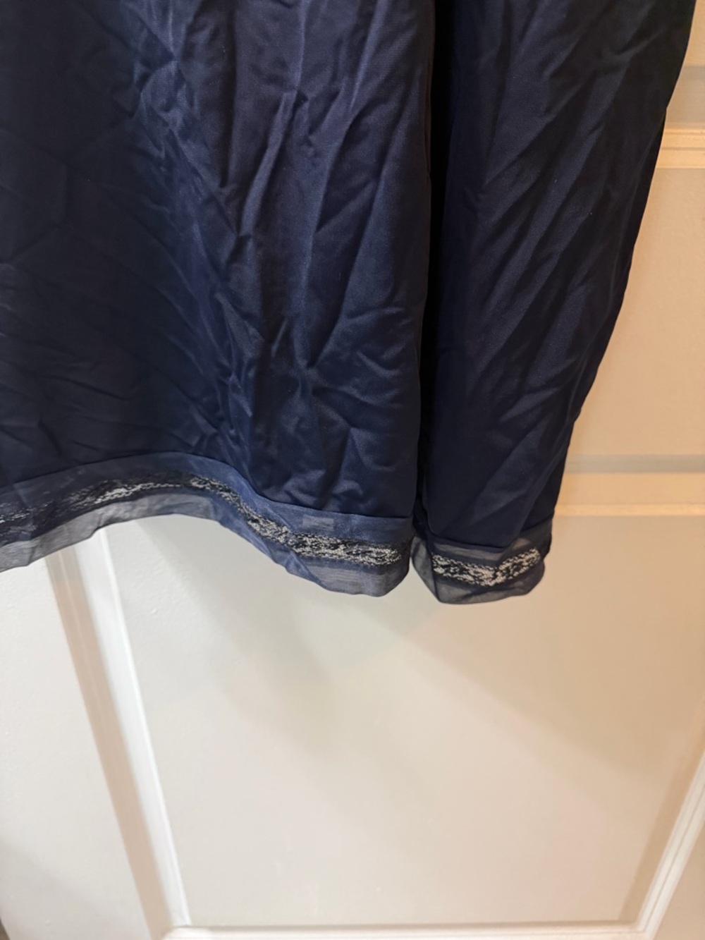 Women's Navy Lace-Trim Slip Dress - Picture 4 of 4
